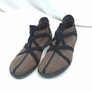 Arche brown flat booties size 7